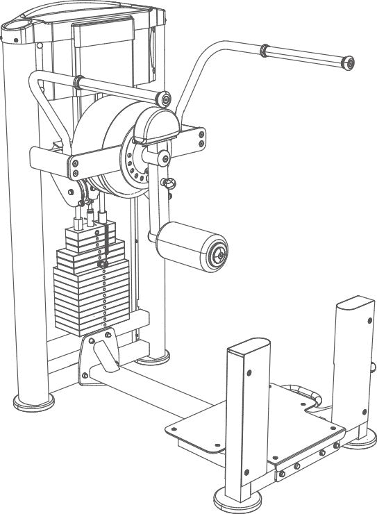 Appareil de musculation des hanches BH Fitness L340B