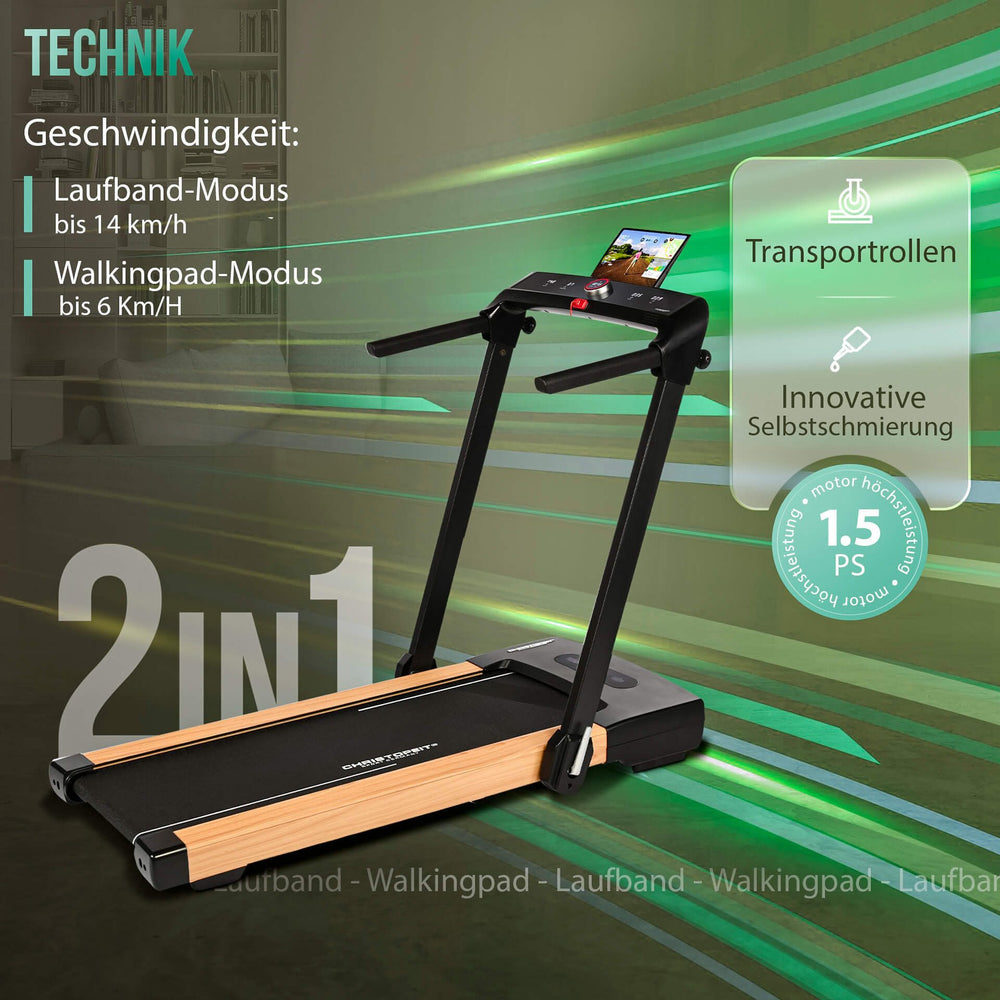 Christopeit 2 in 1 hout loopband