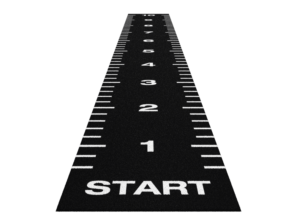 Sprinttrack Essential 10 m x 1,33 m - Noir