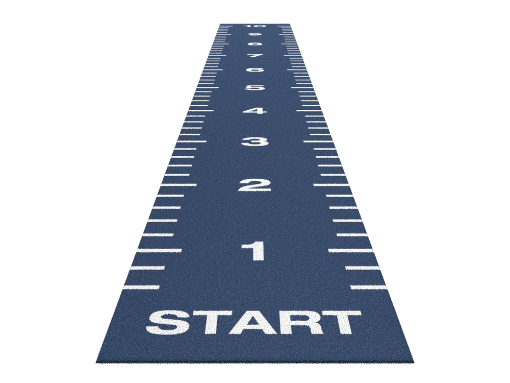 Sprinttrack Essential 10 m x 1,33 m - Bleu