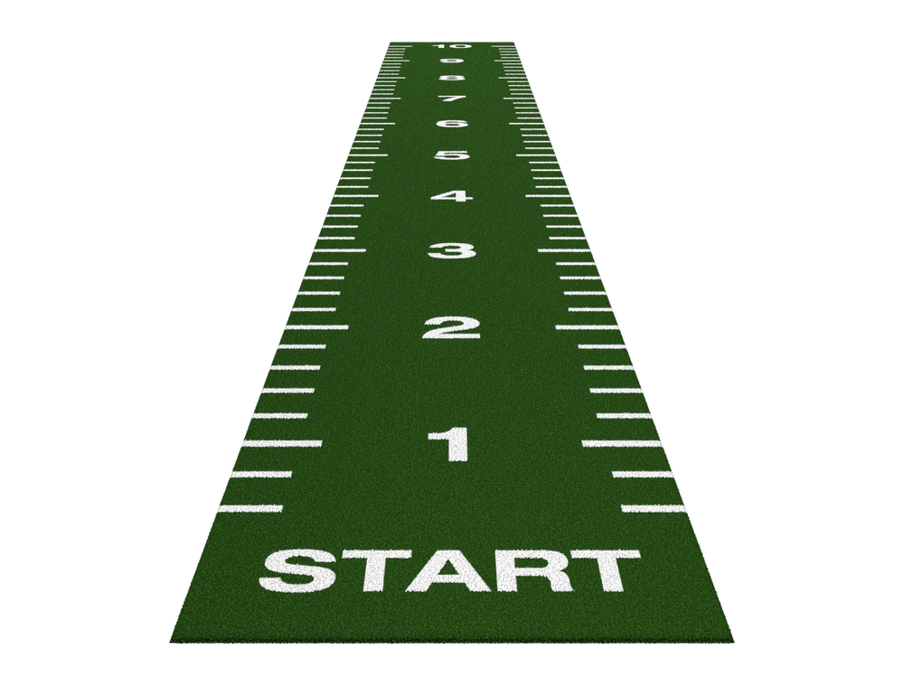 Piste de sprint Essential 10 m x 1,33 m - Vert