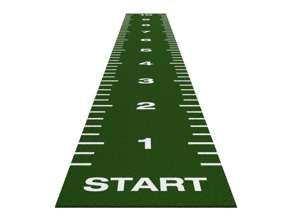 Piste de sprint Essential 10 m x 1,33 m - Vert