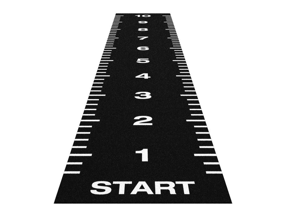 Sprinttrack Essential 10 m x 2 m - Noir