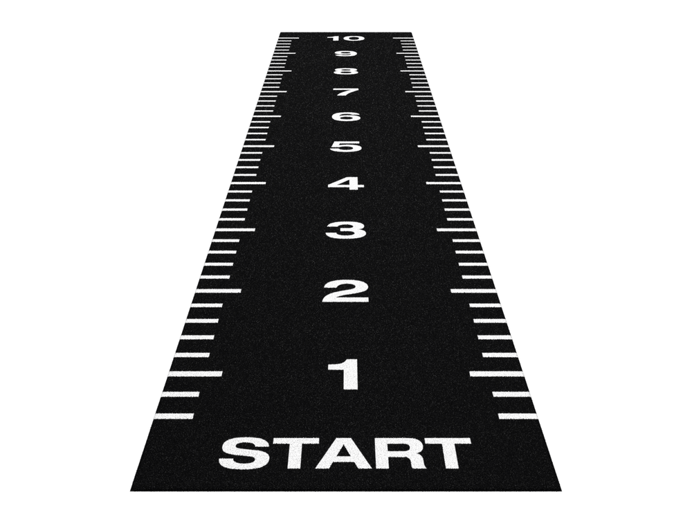 Sprinttrack Essential 10 m x 2 m - Noir