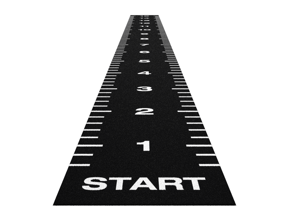 Sprinttrack Essential 15 m x 1,33 m - Noir