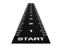 Sprinttrack Essential 15 m x 1,33 m - Noir