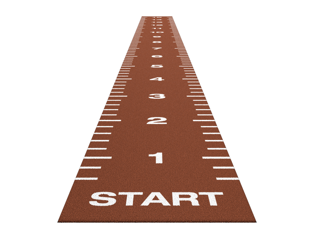 Piste de sprint Essential 15 m x 1,33 m - Rouge