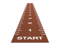 Piste de sprint Essential 15 m x 1,33 m - Rouge