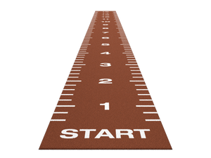 Piste de sprint Essential 15 m x 1,33 m - Rouge