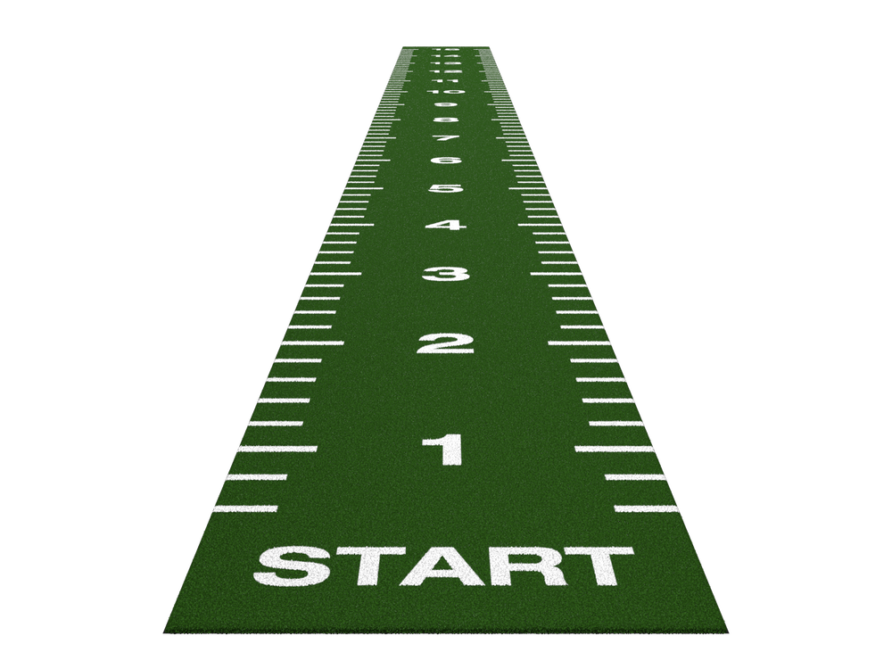 Piste de sprint Essential 15 m x 1,33 m - Vert