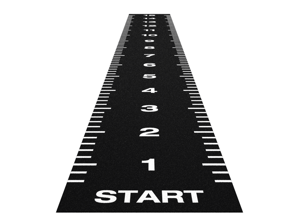 Sprinttrack Essential 15 m x 2 m - Noir