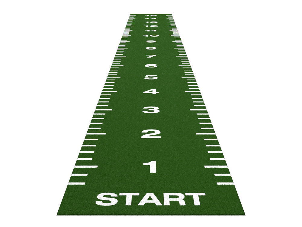 Piste de sprint Essential 15 m x 2 m - Vert