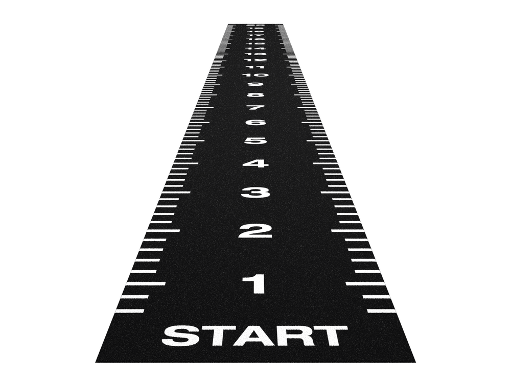 Sprinttrack Essential 20 m x 2 m - Noir