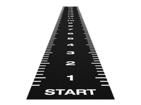 Sprinttrack Essential 20 m x 2 m - Noir