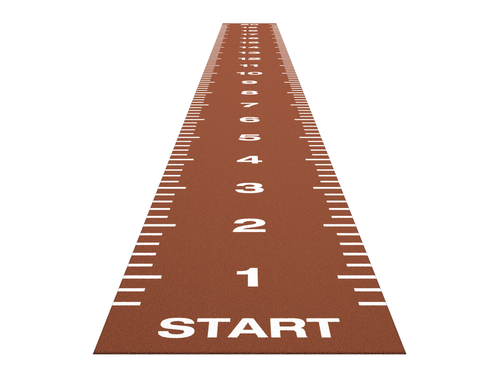 Piste de sprint Essential 20 m x 2 m - Rouge