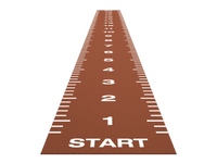 Piste de sprint Essential 20 m x 2 m - Rouge