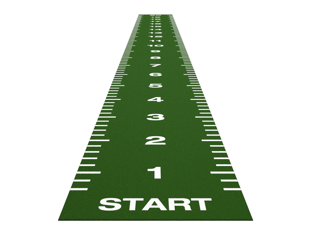 Piste de sprint Essential 20 m x 2 m - Vert