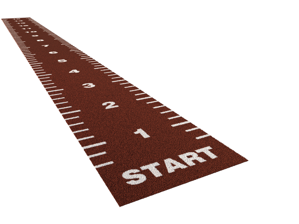 Piste de sprint Essential 15 m x 1,33 m - Rouge