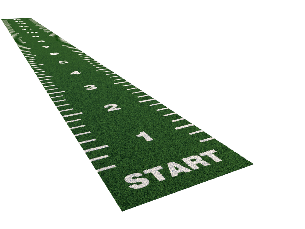 Piste de sprint Essential 15 m x 1,33 m - Vert