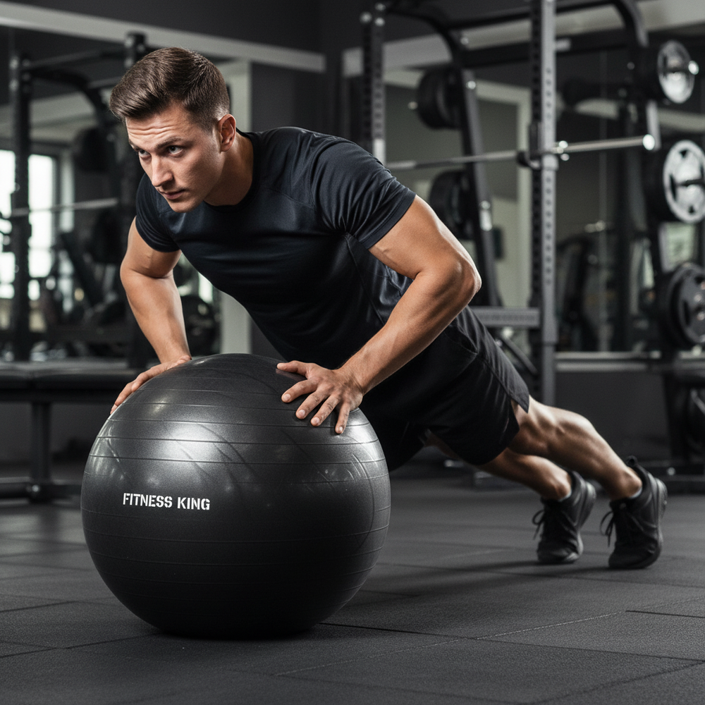 Fitnessking gymball zwart 75cm