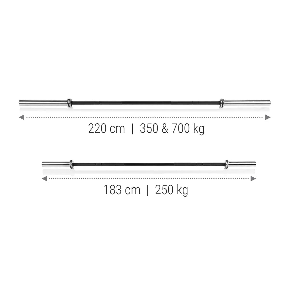 Barre d'haltères Hammer 220 cm / 50 mm / 350 kg