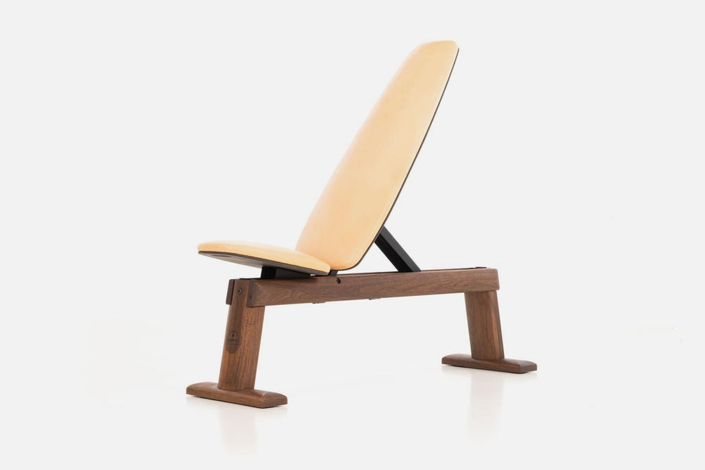 NoHrD Bench - Walnoot (Beige leer)
