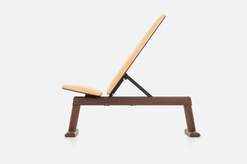 NoHrD Bench - Walnoot (Beige leer)
