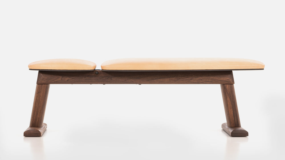 NoHrD Bench - Walnoot (Beige leer)