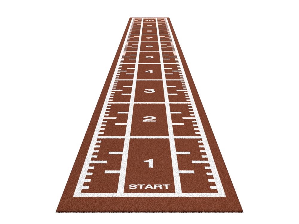 Piste de sprint Premium 10,4 m x 1,33 m - Rouge