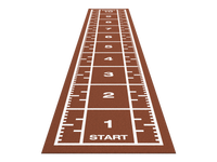 Piste de sprint Premium 10,4 m x 2 m - Rouge