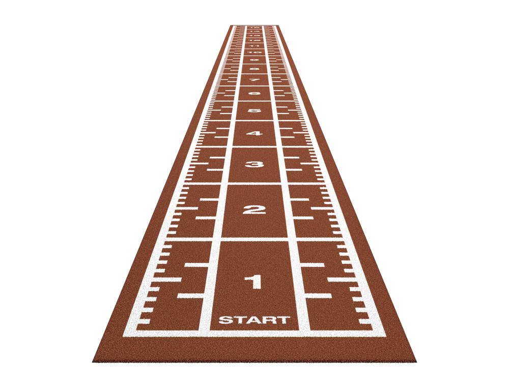 Piste de sprint Premium 15,4 m x 1,33 m - Rouge