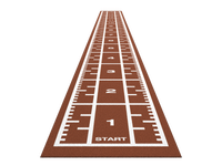 Piste de sprint Premium 15,4 m x 1,33 m - Rouge