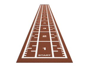 Piste de sprint Premium 15,4 m x 1,33 m - Rouge