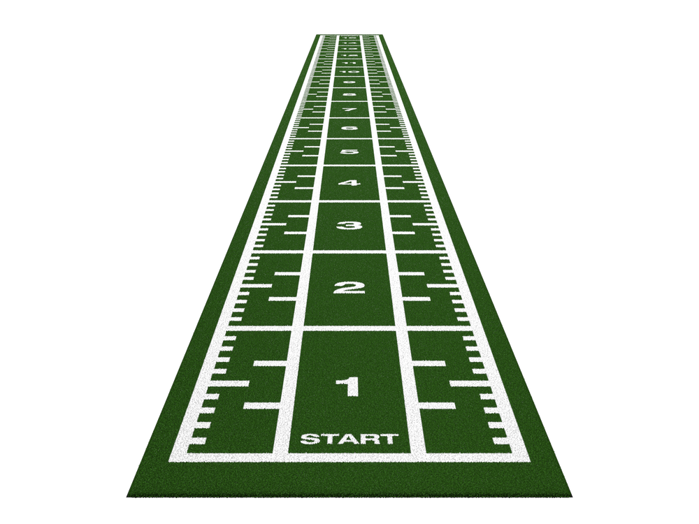 Piste de sprint Premium 15,4 m x 1,33 m - Vert