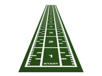 Piste de sprint Premium 15,4 m x 1,33 m - Vert
