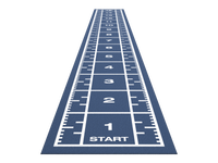 Sprinttrack Premium 15,4 m x 2 m - Bleu