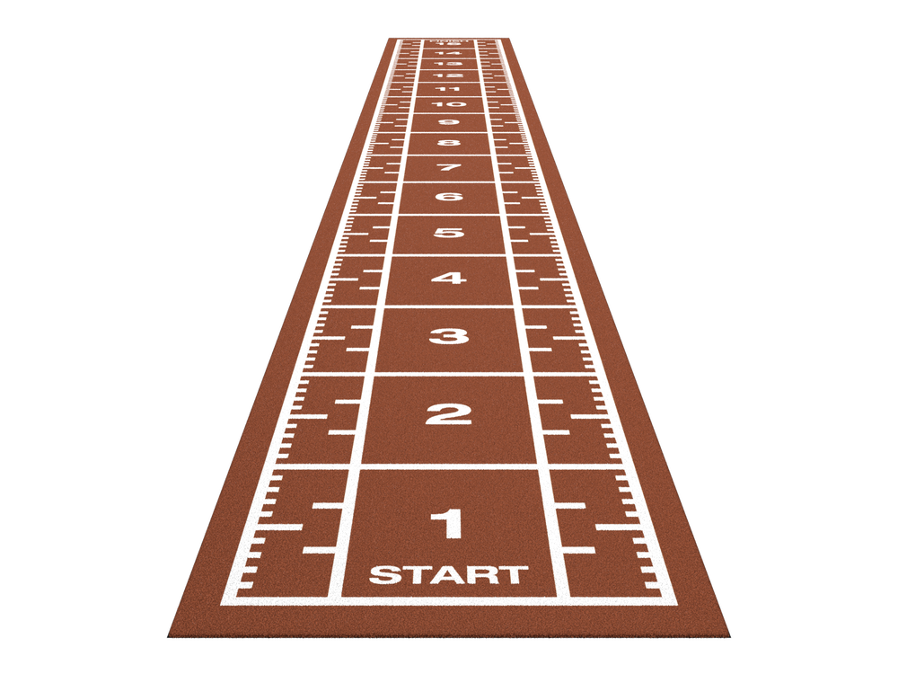 Piste de sprint Premium 15,4 m x 2 m - Rouge