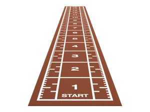 Piste de sprint Premium 15,4 m x 2 m - Rouge