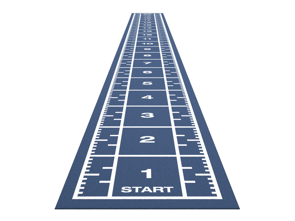 Sprinttrack Premium 20,4 m x 2 m - Bleu