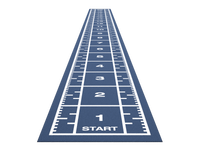 Sprinttrack Premium 20,4 m x 2 m - Bleu