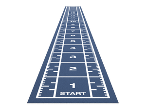 Sprinttrack Premium 20,4 m x 2 m - Bleu