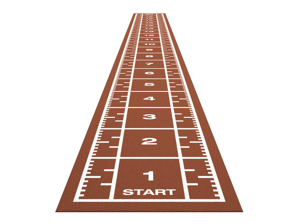 Piste de sprint Premium 20,4 m x 2 m - Rouge