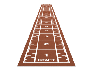 Piste de sprint Premium 20,4 m x 2 m - Rouge