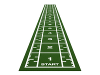 Piste de sprint Premium 20,4 m x 2 m - Vert