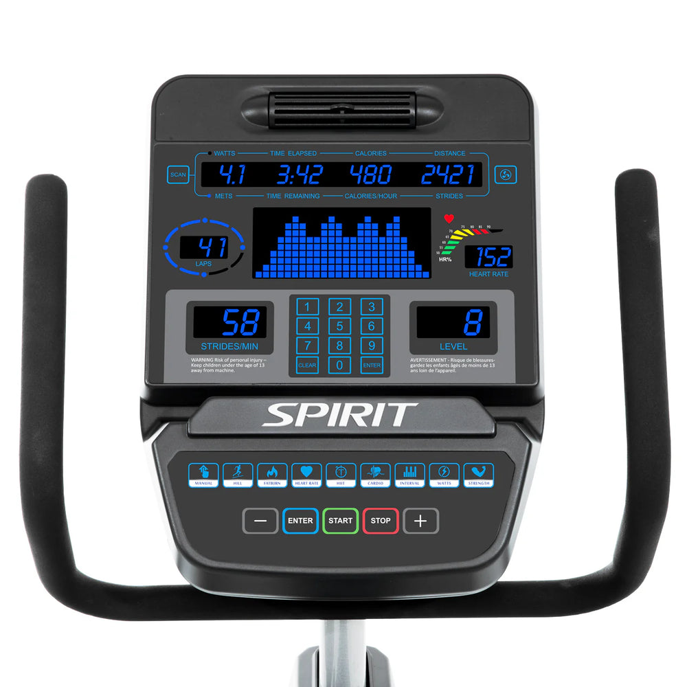 Vélo couché Spirit Fitness CR900LED