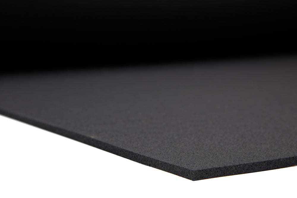 Sol sportif noir pur Largeur 1250 mm x Longueur 1000 mm x Épaisseur 10 mm