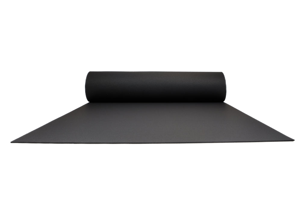 Sol sportif noir pur Largeur 1250 mm x Longueur 1000 mm x Épaisseur 12 mm