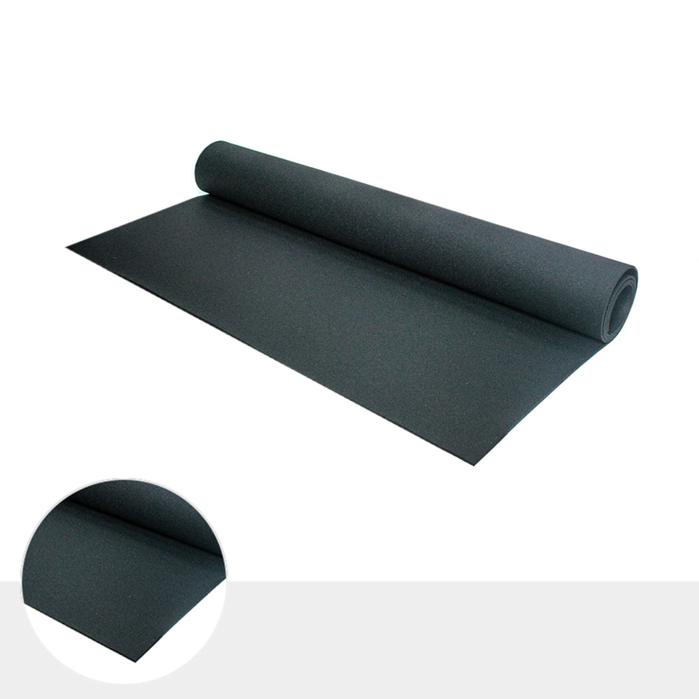 Sol sportif noir pur Largeur 1250 mm x Longueur 1000 mm x Épaisseur 12 mm
