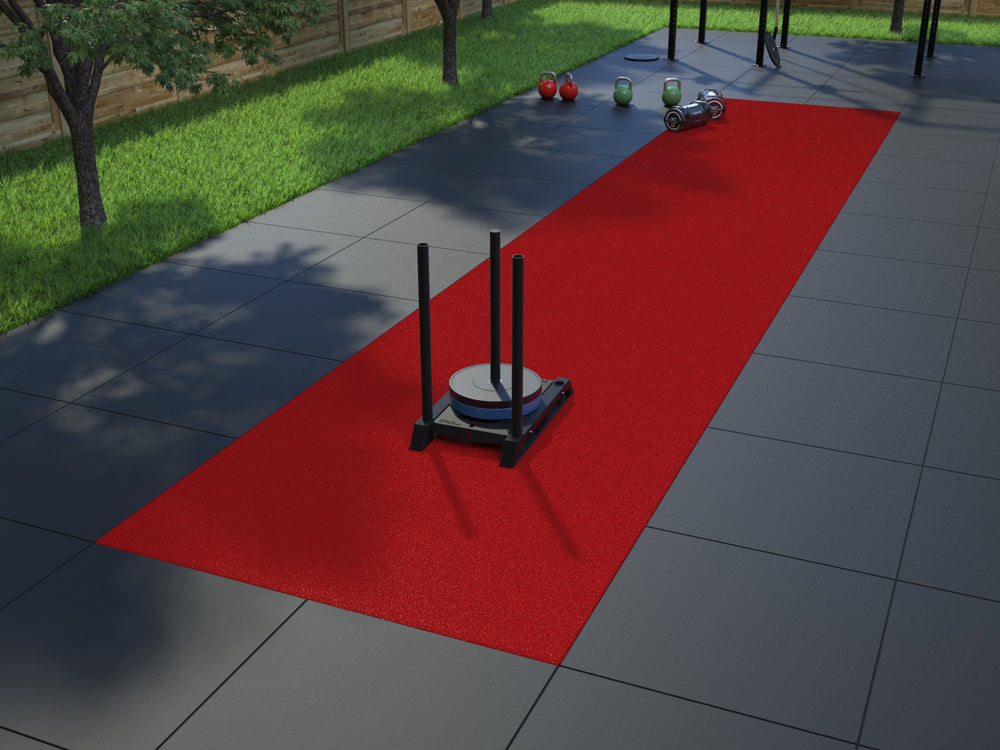 Piste de sprint Uni Outdoor 30 m x 2 m - Rouge vif