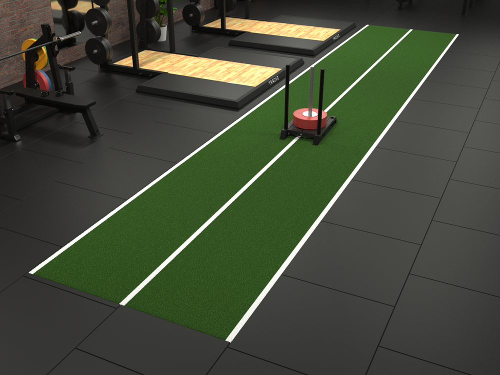 Piste de sprint Uni Sprint 30 m x 2 m - Vert/Blanc